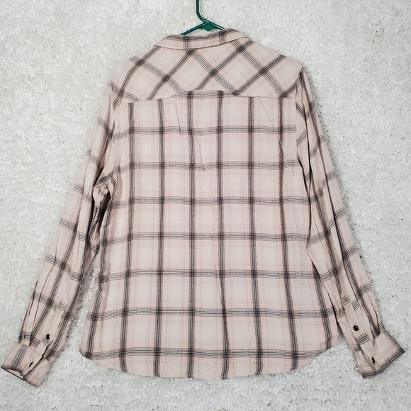 YoungLA Pearl Snap Shirt Men‎ Large Plaid Long Sleeve Western Ranch Casual - Picture 6 of 10